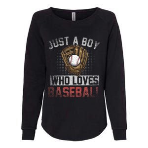 Just A  Who Loves Baseball Womens California Wash Sweatshirt