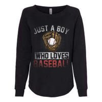 Just A  Who Loves Baseball Womens California Wash Sweatshirt