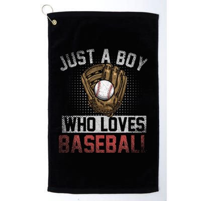 Just A  Who Loves Baseball Platinum Collection Golf Towel