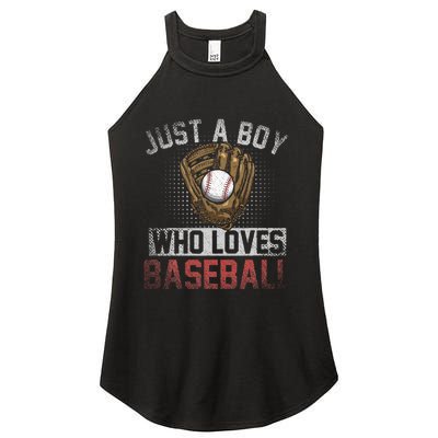 Just A  Who Loves Baseball Women’s Perfect Tri Rocker Tank