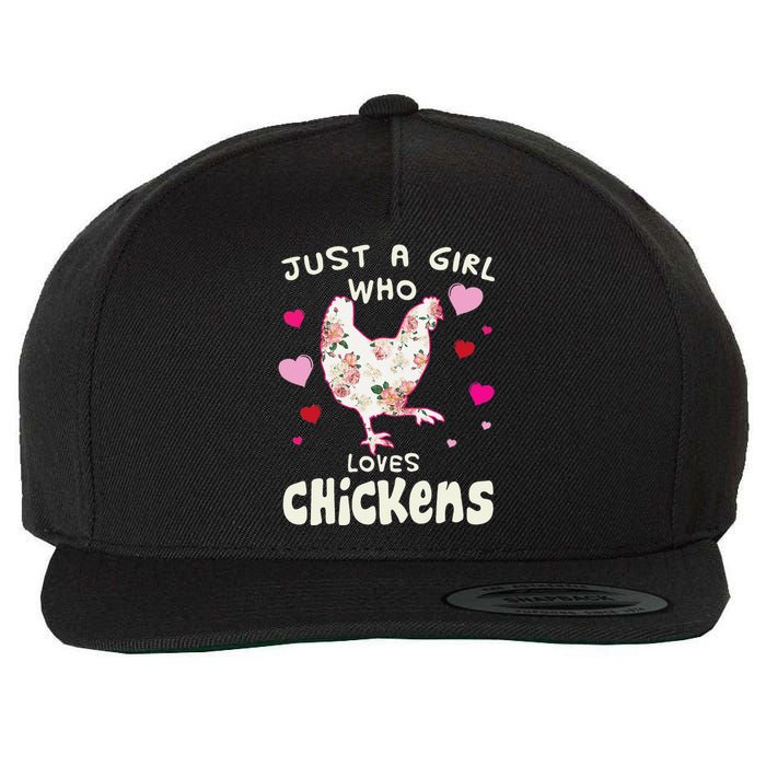 Just A Who Loves Chickens Funny Chicken Farm Gag Wool Snapback Cap