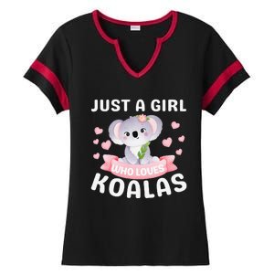 Just A Who Loves Koala Bear Dad Mom Birthday Gifts Ladies Halftime Notch Neck Tee