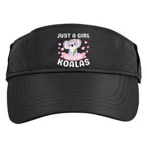 Just A Who Loves Koala Bear Dad Mom Birthday Gifts Adult Drive Performance Visor