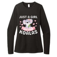 Just A Who Loves Koala Bear Dad Mom Birthday Gifts Womens CVC Long Sleeve Shirt