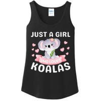 Just A Who Loves Koala Bear Dad Mom Birthday Gifts Ladies Essential Tank