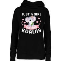 Just A Who Loves Koala Bear Dad Mom Birthday Gifts Womens Funnel Neck Pullover Hood