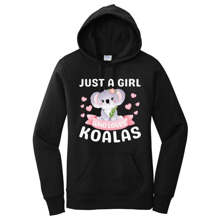 Just A Who Loves Koala Bear Dad Mom Birthday Gifts Women's Pullover Hoodie