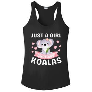 Just A Who Loves Koala Bear Dad Mom Birthday Gifts Ladies PosiCharge Competitor Racerback Tank