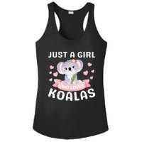 Just A Who Loves Koala Bear Dad Mom Birthday Gifts Ladies PosiCharge Competitor Racerback Tank