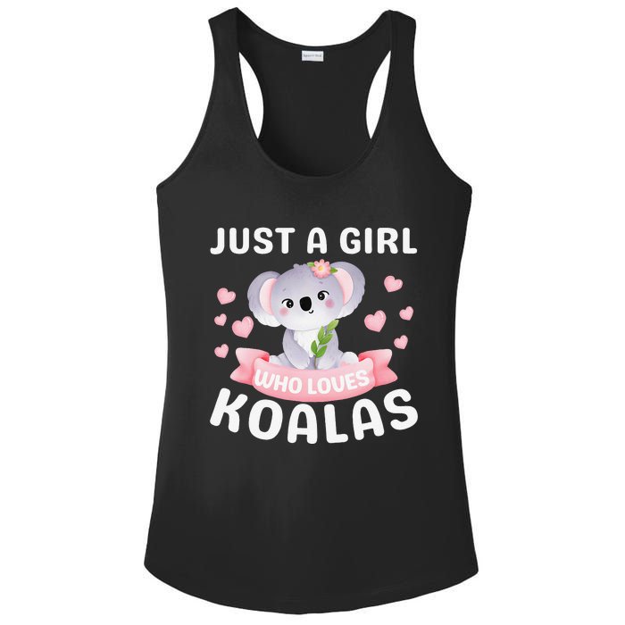 Just A Who Loves Koala Bear Dad Mom Birthday Gifts Ladies PosiCharge Competitor Racerback Tank