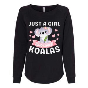 Just A Who Loves Koala Bear Dad Mom Birthday Gifts Womens California Wash Sweatshirt