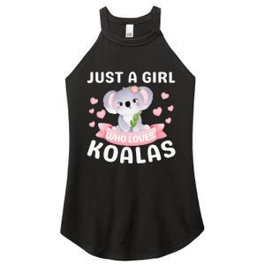 Just A Who Loves Koala Bear Dad Mom Birthday Gifts Women's Perfect Tri Rocker Tank