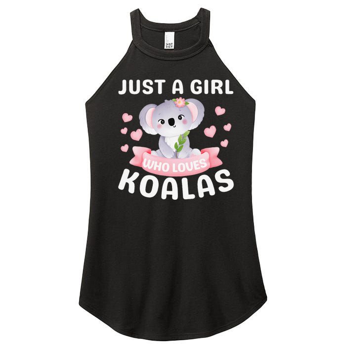 Just A Who Loves Koala Bear Dad Mom Birthday Gifts Women's Perfect Tri Rocker Tank