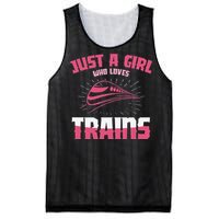 Just A  Who Loves Trains Locomotive Model Train Mesh Reversible Basketball Jersey Tank