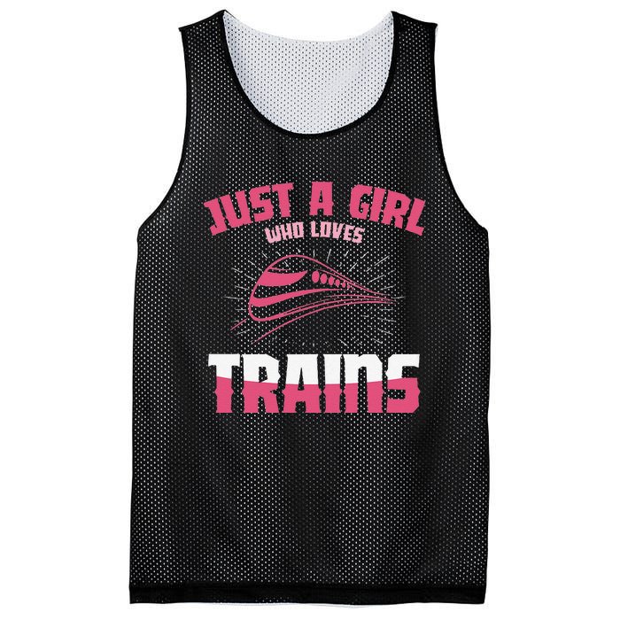 Just A  Who Loves Trains Locomotive Model Train Mesh Reversible Basketball Jersey Tank