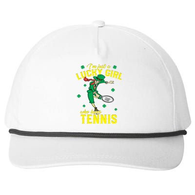 Just A Who Loves Tennis St Patrick's Day Gift Snapback Five-Panel Rope Hat