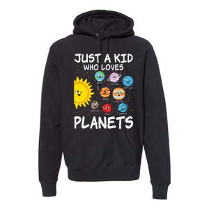 Just A Who Loves Planets Space Solar System Premium Hoodie