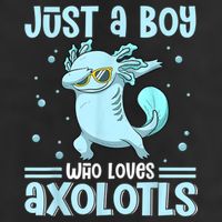 Just A  Who Loves Axolotls Axolotl Lovers Gift Boys Teens 7 Panel Mesh Trucker Snapback Hat