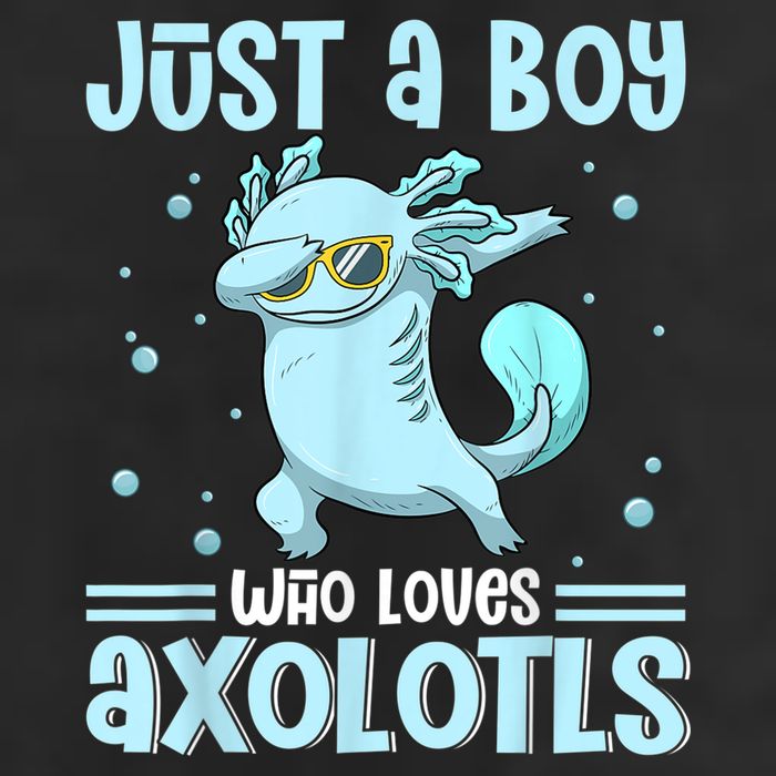 Just A  Who Loves Axolotls Axolotl Lovers Gift Boys Teens 7 Panel Mesh Trucker Snapback Hat