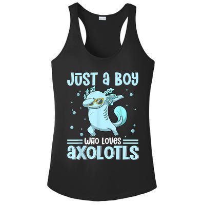 Just A  Who Loves Axolotls Axolotl Lovers Gift Boys Teens Ladies PosiCharge Competitor Racerback Tank