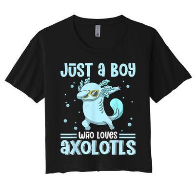 Just A  Who Loves Axolotls Axolotl Lovers Gift Boys Teens Crop Top