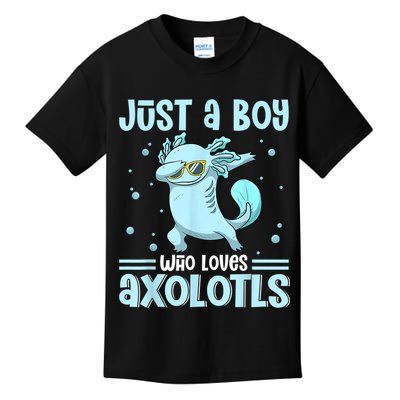 Just A  Who Loves Axolotls Axolotl Lovers Gift Boys Teens Kids T-Shirt