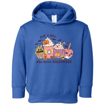 Just A Who Loves Halloween Cute Spooky Candy Gift Toddler Hoodie