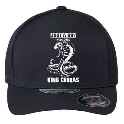 Just A Who Loves King Cobras Japanese Style Snake Cool Gift Flexfit Unipanel Trucker Cap