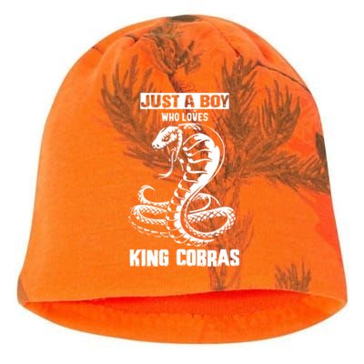 Just A Who Loves King Cobras Japanese Style Snake Cool Gift Kati - Camo Knit Beanie