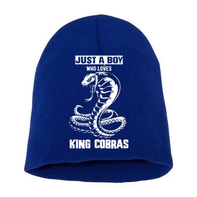 Just A Who Loves King Cobras Japanese Style Snake Cool Gift Short Acrylic Beanie