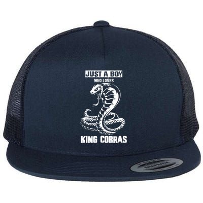 Just A Who Loves King Cobras Japanese Style Snake Cool Gift Flat Bill Trucker Hat