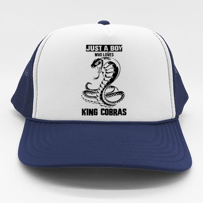 Just A Who Loves King Cobras Japanese Style Snake Cool Gift Trucker Hat