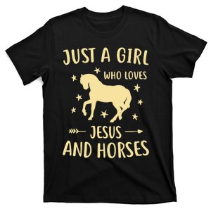 Just A  Who Loves Jesus And Horses T-Shirt