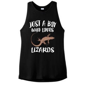 Just A Who Loves Lizards Gift Reptile Owner Gift Ladies PosiCharge Tri-Blend Wicking Tank