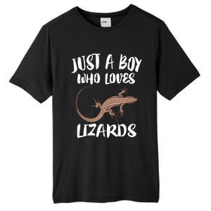 Just A Who Loves Lizards Gift Reptile Owner Gift Tall Fusion ChromaSoft Performance T-Shirt