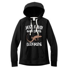 Just A Who Loves Lizards Gift Reptile Owner Gift Women's Fleece Hoodie