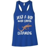 Just A Who Loves Lizards Gift Reptile Owner Gift Women's Racerback Tank