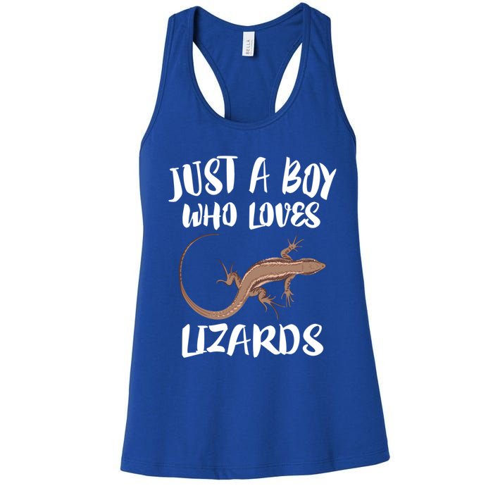 Just A Who Loves Lizards Gift Reptile Owner Gift Women's Racerback Tank