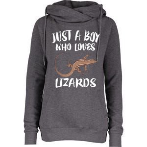 Just A Who Loves Lizards Gift Reptile Owner Gift Womens Funnel Neck Pullover Hood