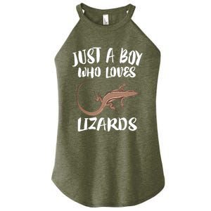 Just A Who Loves Lizards Gift Reptile Owner Gift Women's Perfect Tri Rocker Tank