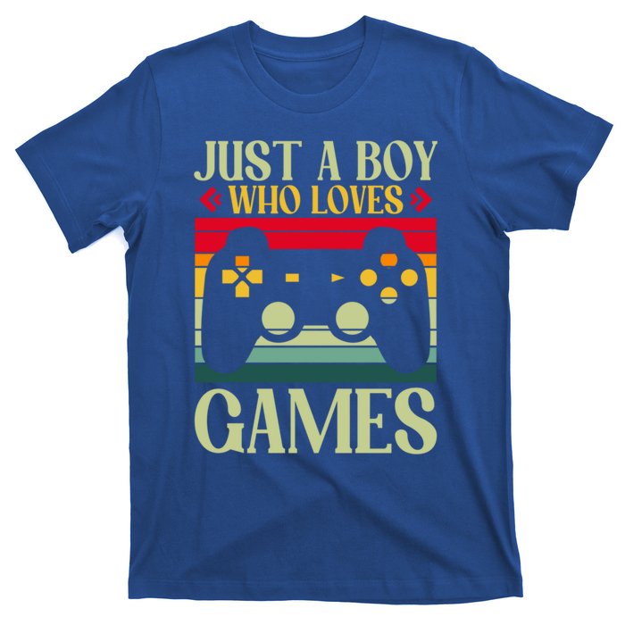 Just A Who Loves Games Clothes Computer Video Game Geek Cute Gift T-Shirt