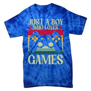 Just A Who Loves Games Clothes Computer Video Game Geek Cute Gift Tie-Dye T-Shirt