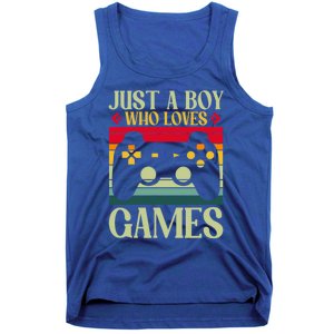 Just A Who Loves Games Clothes Computer Video Game Geek Cute Gift Tank Top