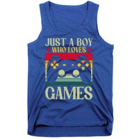 Just A Who Loves Games Clothes Computer Video Game Geek Cute Gift Tank Top