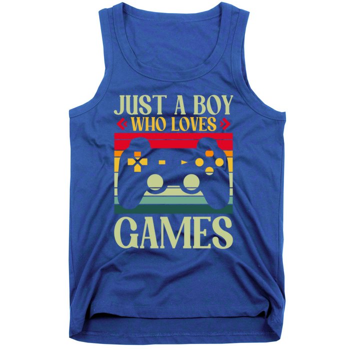 Just A Who Loves Games Clothes Computer Video Game Geek Cute Gift Tank Top