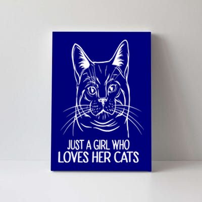 Just A Who Loves Her Cats Gift Canvas