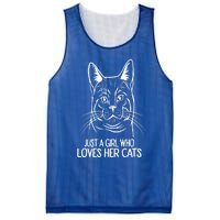 Just A Who Loves Her Cats Gift Mesh Reversible Basketball Jersey Tank