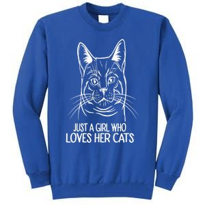 Just A Who Loves Her Cats Gift Tall Sweatshirt