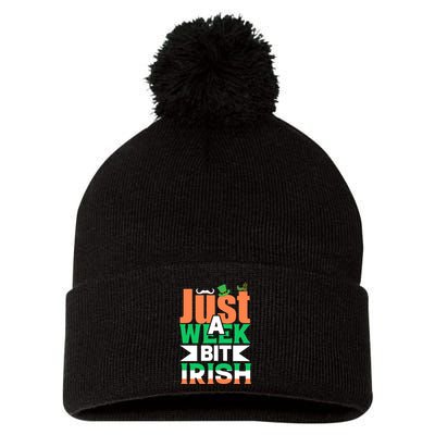Just A Week Bit Irish Pom Pom 12in Knit Beanie