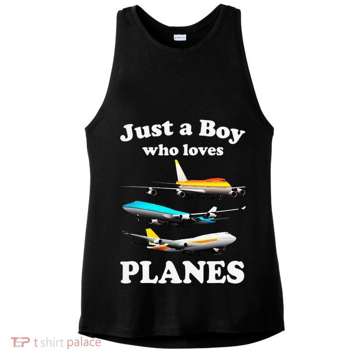 Just A Who Loves Planes Airplane Lover Ladies PosiCharge Tri-Blend Wicking Tank